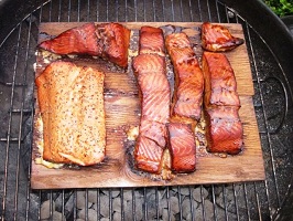 cedar plank salmon