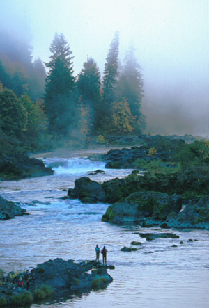 Bank fishing the Rock Creek Hole.